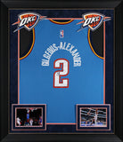 Thunder Shai Gilgeous-Alexander Signed Blue Nike Icon Edition Framed Jersey JSA