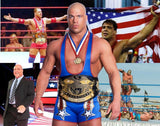 Kurt Angle Signed Jersey Inscribed "HOF 2017" / 1996 Olympic Gold Medal Atlanta