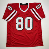 Autographed/Signed Andre Rison Atlanta Red Football Jersey Beckett BAS COA