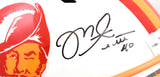 Mike Alstott Signed Tampa Bay Buccaneers F/S 76-96 Speed Helmet- Beckett W Holo