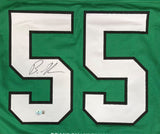 Brandon Graham Philadelphia Signed Kelly Green Football Stat Jersey BAS