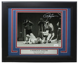 Lawrence Taylor Signed Framed 8x10 Giants Photo Sacking Cunningham Photo JSA