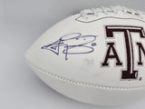 Johnny Manziel Autographed Texas A&M White Logo Football 12 Heisman JSA WP142568