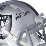 Charles Woodson Oakland Raiders Signed Replica Mini Helmet & "HOF 2021" Insc