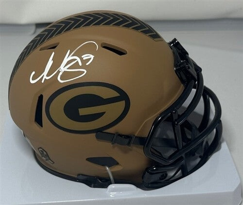 Packers Receiver ROMEO DOUBS Signed Riddell 23 SALUTE Speed Mini Helmet AUTO BAS