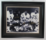 Steel Curtain Green/White/Holmes/Greenwood Steelers Signed 16x20 BC Sports 98156