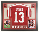 Mike Evans Signed Texas A & M Aggies 35"x43" Framed Home Jersey (Beckett) W.R.