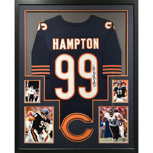 Dan Hampton Autographed Signed Framed Chicago Bears Jersey JSA