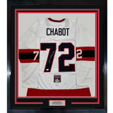 Framed Autographed/Signed Thomas Chabot 35x39 Ottawa White Jersey JSA COA
