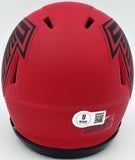 MICHAEL VICK AUTOGRAPHED FALCONS RAVE RED MINI HELMET BECKETT WITNESS 243636