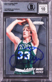 Celtics Larry Bird Signed 2013 Panini Prizm #232 Card Auto Graded 10 BAS Slabbed