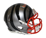 Ja'Marr Chase Autographed Cincinnati Bengals Flash Mini Helmet Beckett 34891