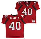 Buccaneers Mike Alstott "4x Insc" Authentic Signed Red M&N TB Jersey BAS Witness