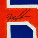 FRAMED Signed DWIGHT DOC GOODEN 35x39 New York Blue Jersey JSA COA