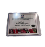 Aqib Talib Autographed White Broncos Jersey Inscribed "SB 50 Champs" BAS COA