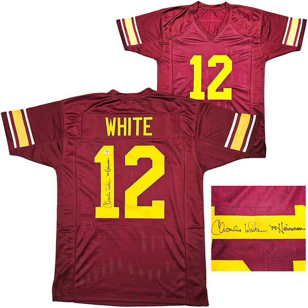 USC TROJANS CHARLES WHITE AUTOGRAPHED MAROON JERSEY "79 HEISMAN" PSA/DNA 212668