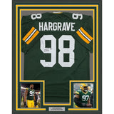 Framed Autographed/Signed Javon Hargrave 35x39 Green Bay Jersey Beckett COA