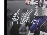 Rob Gronkowski Signed New England Patriots Framed 20x24 NFL Stretched Canvas