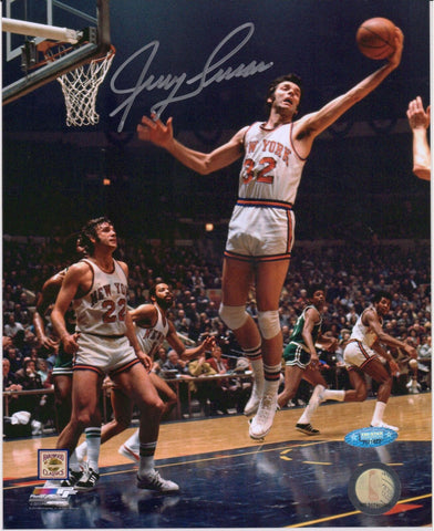 Jerry Lucas New York Knicks Signed 8x10 Rebounding inPhoto