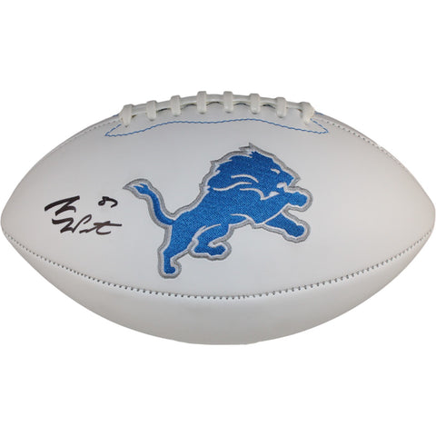 Sam LaPorta Autographed/Signed Detroit Lions Logo Football Beckett Witness 49681
