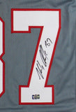 Rob Gronkowski Signed New England Custom Gray Jersey