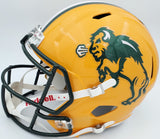 Trey Lance Auto North Dakota State Bison Yellow Full Size Rep Spd Helmet Beckett