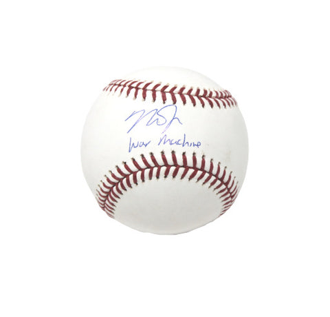 Mike Trout Los Angeles Angels Signed OMLB Baseball "War Machine" Insc MLB