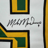 Autographed/Signed Mike Modano Minnesota Green Hockey Jersey Beckett BAS COA