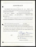 Biggie Munn HOF Michigan State Head Coach Signed/Auto Contract JSA BA199670