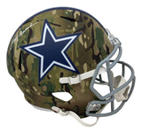 Roger Staubach Signed Dallas Cowboys Full Size Camo Replica Speed Helmet BAS