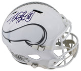 Vikings Adrian Peterson Signed STS III Full Size Speed Rep Helmet BAS Witnessed