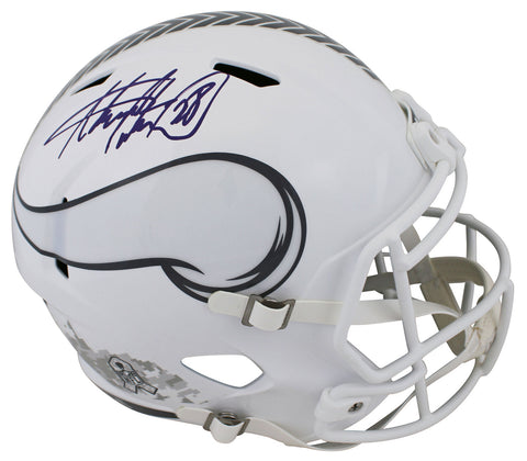 Vikings Adrian Peterson Signed STS III Full Size Speed Rep Helmet BAS Witnessed