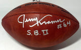 Packers JERRY KRAMER Signed Wilson Authentic SB II Logo Football AUTO w/ Script