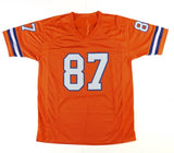 Ed McCaffrey Signed Denver Broncos Orange Home Jersey (JSA COA) 1998 Pro Bowl WR