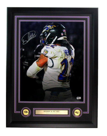 Derrick Henry Signed/Auto 16x20 Photo Baltimore Ravens Framed Beckett 191937