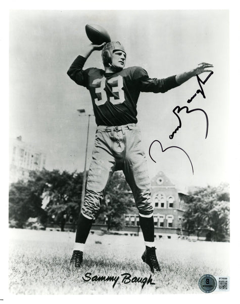 Sammy Baugh Autographed/Signed Washington Redskins 8x10 Photo Beckett 56647