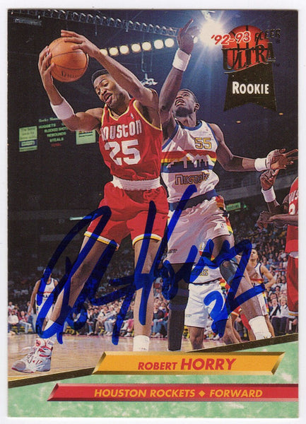 Robert Horry Signed Rockets 1992 Fleer Ultra Rookie Basketball Card #271 -SS COA