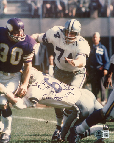 Bob Lilly Autographed/Signed Dallas Cowboys 8x10 Photo Beckett 56717