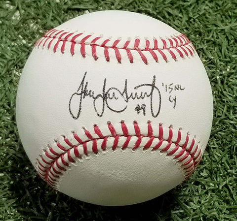 Jake Arrieta Autographed Signed Cubs Cy Young Major League Baseball JSA COA