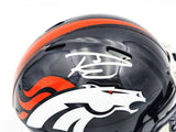 RUSSELL WILSON AUTOGRAPHED BRONCOS BLUE SPEED MINI HELMET FANATICS HOLO 227950