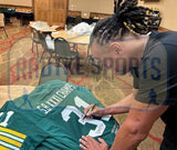 Favre/Rison/Levens/Brown/Freeman Signed Green Bay Framed SB Jersey -LE 131