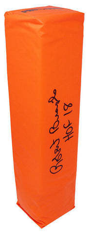 Robert Brazile (Houston Oilers) Signed Orange Endzone Football Pylon w/HOF - SS
