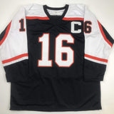 Autographed/Signed Bob Bobby Clarke Philadelphia Black Hockey Jersey JSA COA