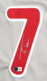 Trea Turner Signed Philidelphia Phillies Gray Road Jersey (Beckett) Shortstop