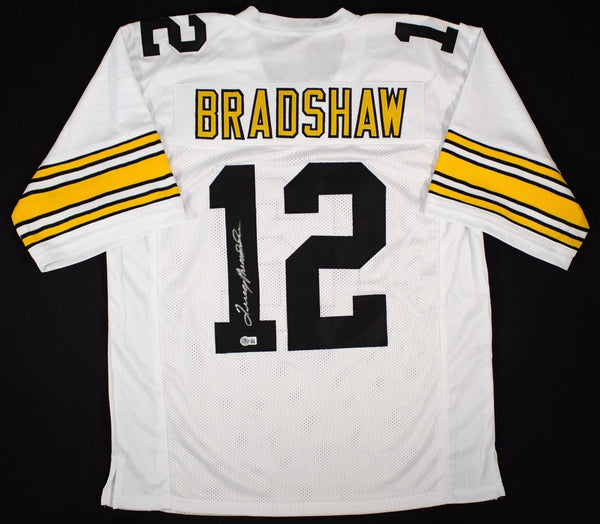 Terry Bradshaw Signed Pittsburgh Steelers Jersey (Beckett) 4xSuper Bowl Champ/QB