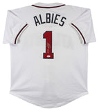 Ozzie Albies "Puchi" Authentic Signed White Pro Style Jersey JSA #MM32151