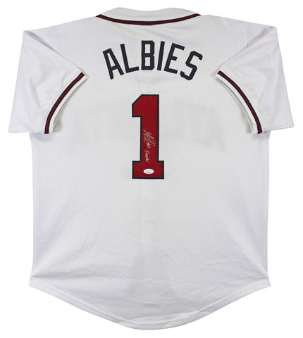 Ozzie Albies "Puchi" Authentic Signed White Pro Style Jersey JSA #MM32151