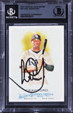 Rays Carl Crawford Signed 2010 Topps Allen & Ginter #67 Card BAS Slabbed
