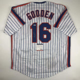 Autographed/Signed DWIGHT DOC GOODEN New York Pinstripe Jersey PSA COA Auto
