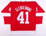 Luke Glendening Signed Red Wings Jersey (Beckett) Ex-Michigan Wolverine Forward